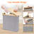Toilet Paper Storage, Bamboo Toilet Paper Basket With Lid And Handle, Free Standing Toilet Paper Holder Stand, Bathroom Organizer Cabinet Container Accessories-689221799-689221794