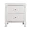 Table de chevet transitionnelle blanche élégante-409491690