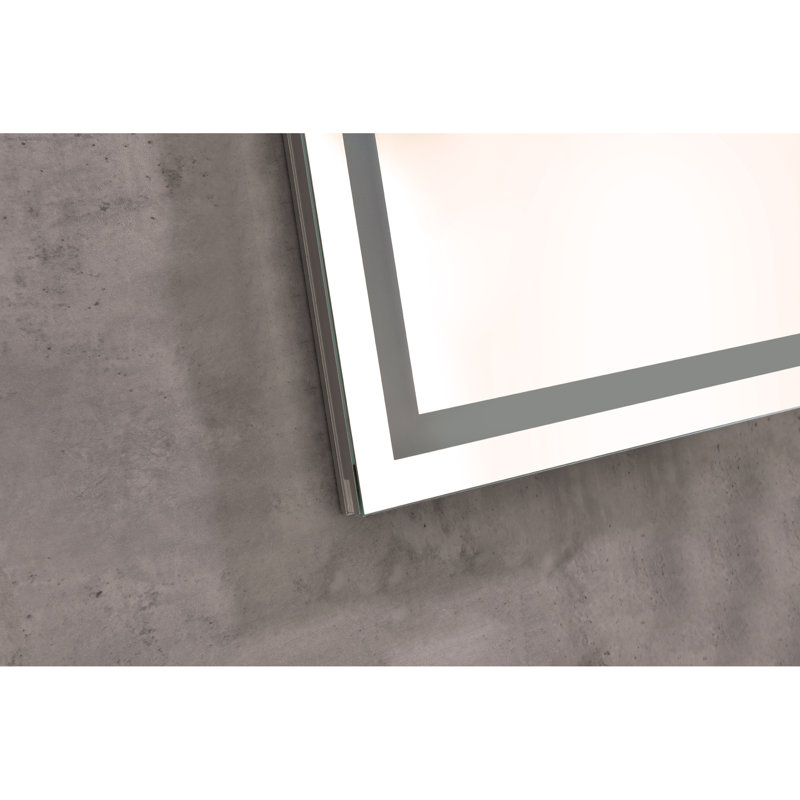 bathroom led mirror is multi-functional and each function is controlled by a smart touch button., 40" x 22"