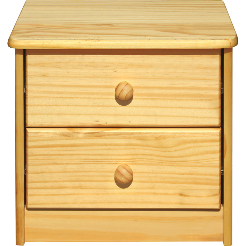 Addieville 43cm W Solid Wood Bedside Table