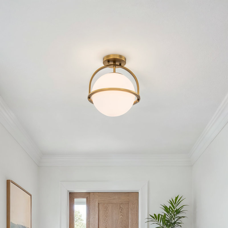 Grundy Glass Semi Flush Mount