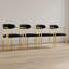 Chaises de salle à manger rembourrées avec pieds en métal (ensemble de 4)-205270312-205270313