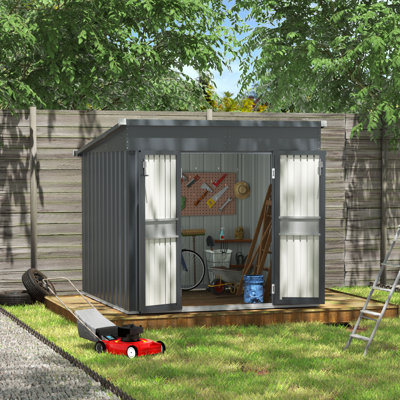 7.5 Ft. W X 8 Ft. D Outdoor Metal Storage Shed