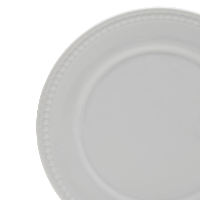 Fitz and Floyd Everyday White Beaded Salad Plate