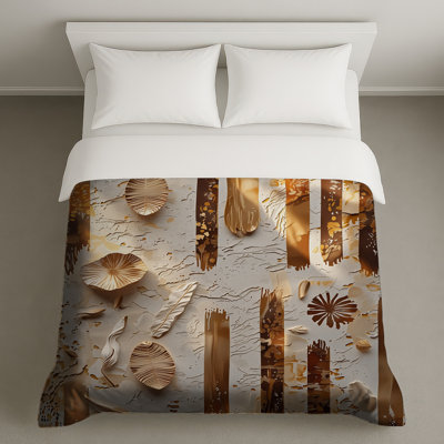 Textured Botanical Abstract Duvet Covers