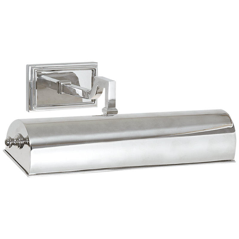 Alexa Hampton Dean 12" Picture Light, 13.5" Wide, Polished Nickel