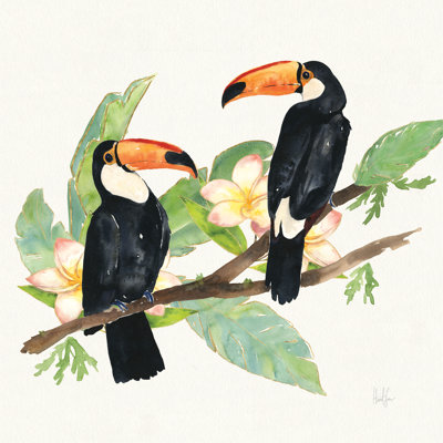 Tropical Fun Bird I I Leaves