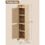 Armoire de salle de bain en rotin avec 2 portes - Rangement étroit pour papier hygiénique pour petits espaces