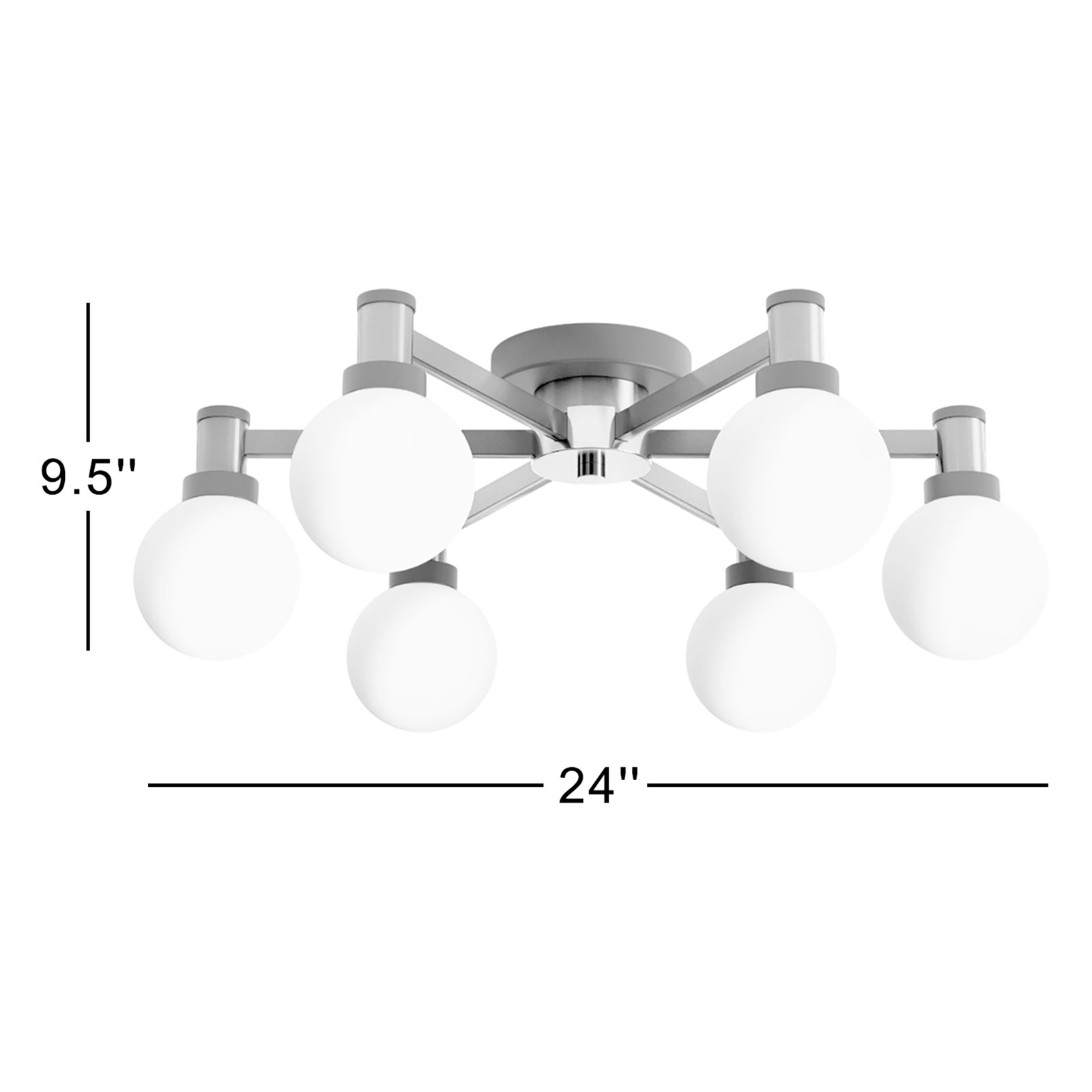 Andrea 6 - Light 24'' Semi Flush Mount
