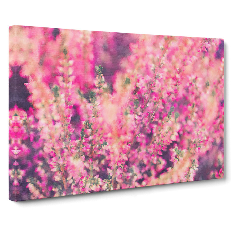 Pink Heather - Wrapped Canvas, 35cm H x 50cm W x 3cm D