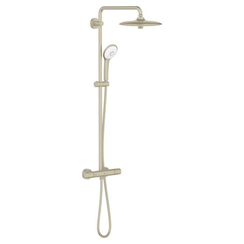 Euphoria 260 CoolTouch Thermostatic Shower System, Brushed Nickel Infinity