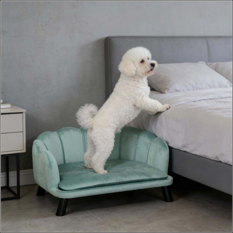 Lit pour animal de compagnie spacieux avec motif perlé, canapé confortable et élégant pour vos amis à fourrure
