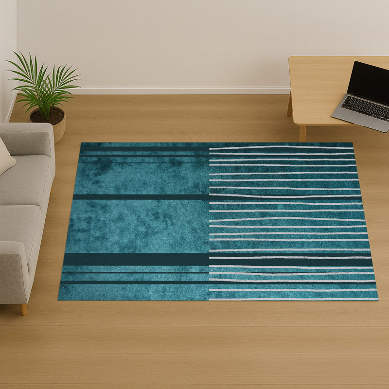 Geometric Area Rug, Runner 70 x 140 cm