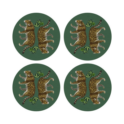 Leopard Seeing Double Pebble 16" Vinyl Placemat
