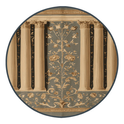 Tapis brun français lavable à la machine
