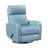 Glider Recliner Chair With Swivel Motion Blue Leather Upholstery Solid Wood Comfort Luxury Living Room Furniture 1Pc-954593462