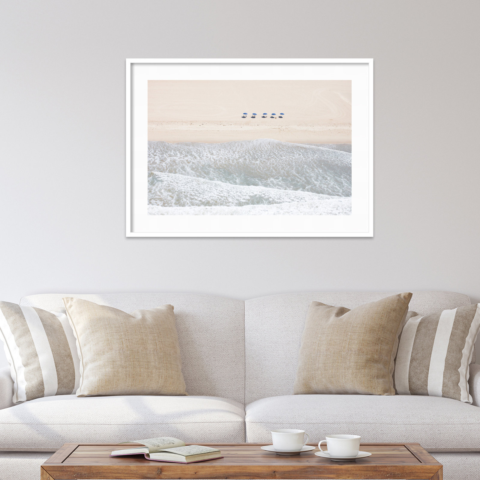 Five Umbrellas Photo Print by Caroline Mint, 30" H x 41" W, White