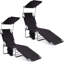Ensemble de chaise longue d'extérieur en métal Shaday