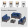 6-Person All-Weather Wicker Modular Patio Conversation Set with Cushions
