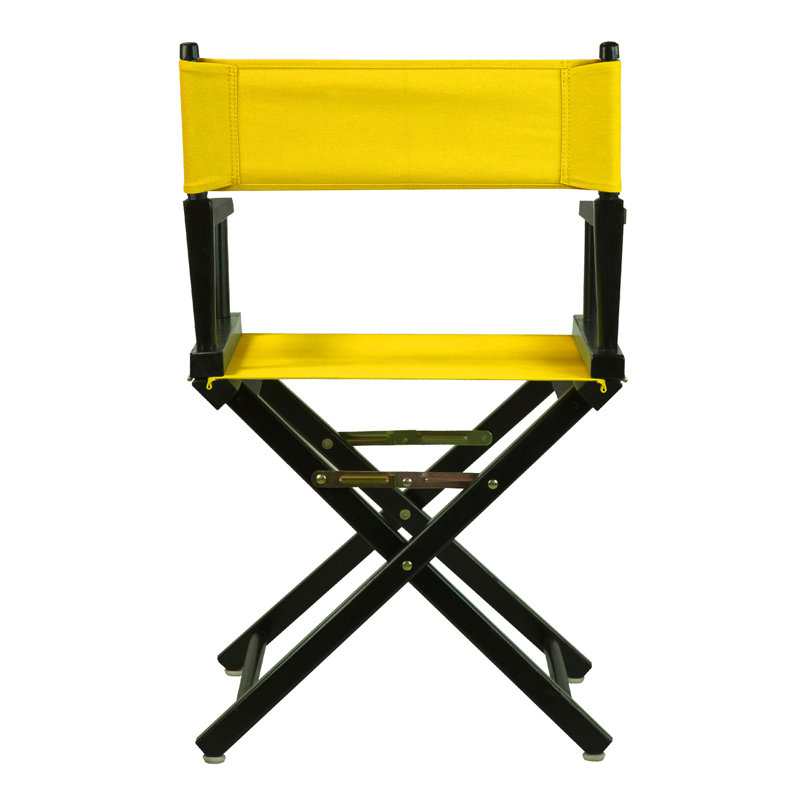 Chaise de réalisateur pliante 18 po, Noir, noir, noir, noir, Or