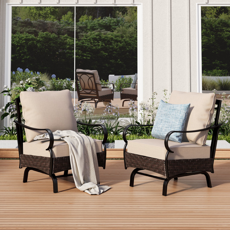 Chaises longues avec coussins Argyri