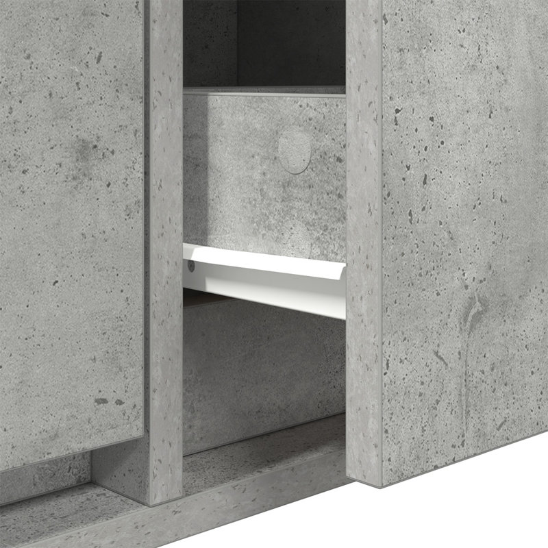 TV Cabinet 31x25.5 Cm Engineered Wood, Grey, 100 cm