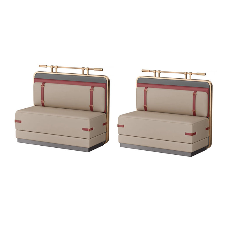 Banc rembourré en similicuir Light Luxury
