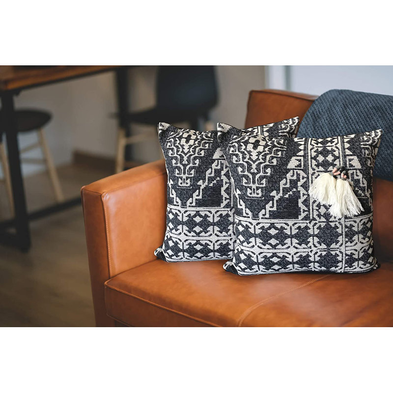 Housse de coussin carré en coton