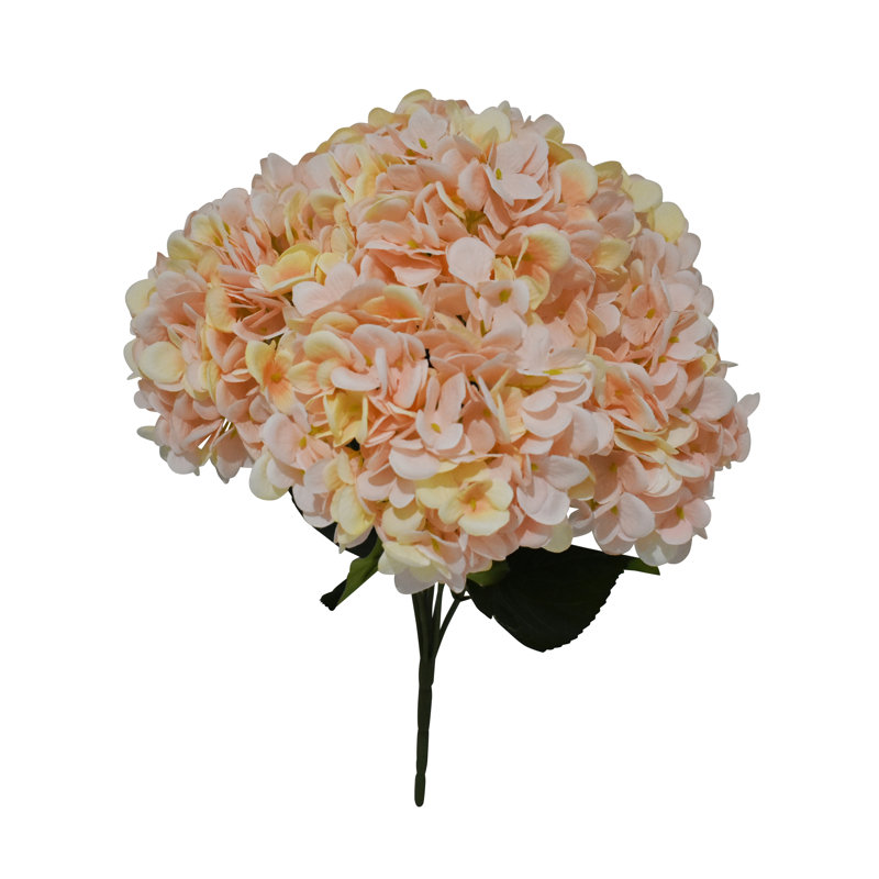 Faux bouquet d'hortensias à 7 têtes, Beige