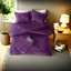 Ensemble de literie en velours luxueux, polyester mauve, décoration de chambre contemporaine