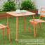 Table carrée pour l'extérieur, table de terrasse Villa, table imperméable, table de balcon rétro, table basse, rouge brique clair-1659367934