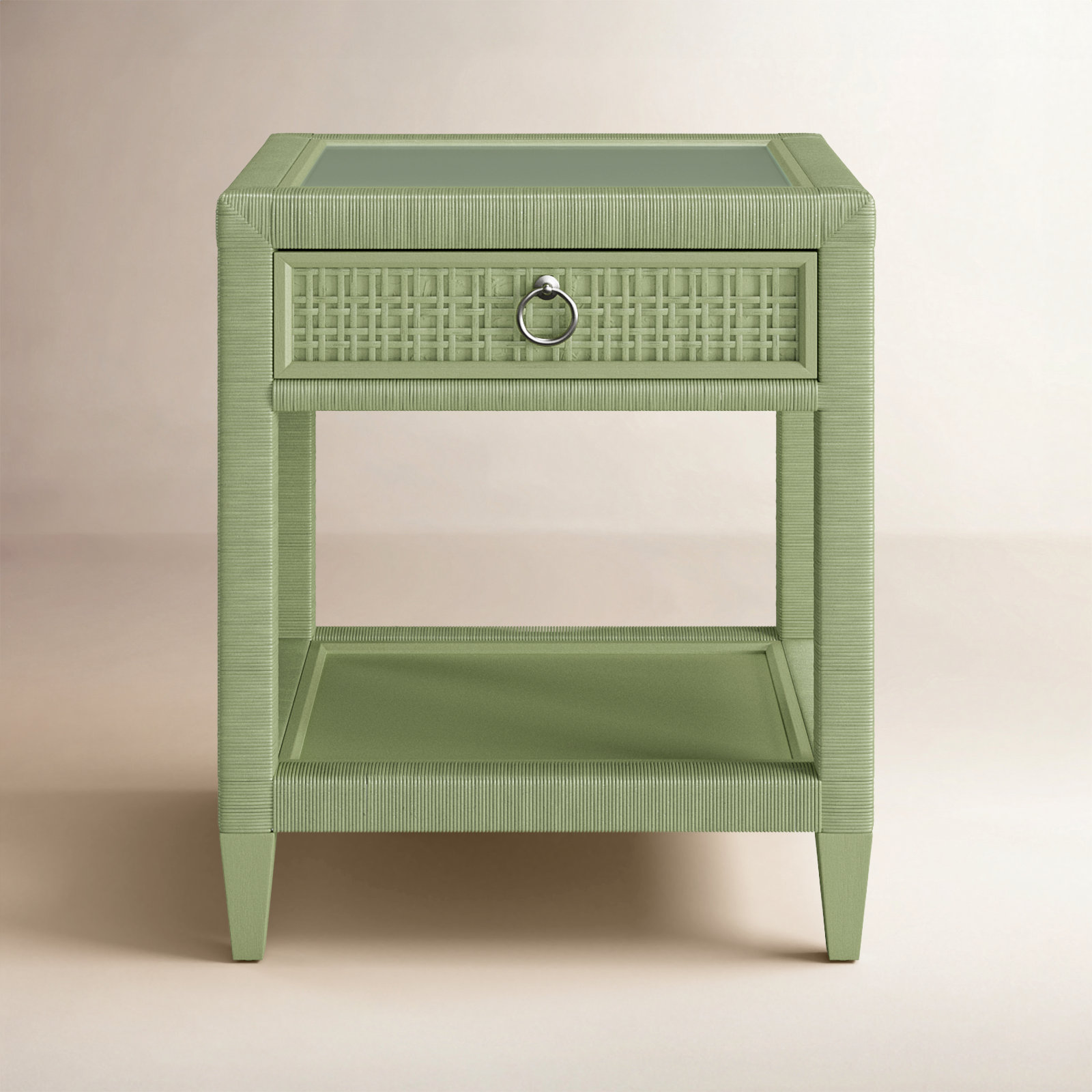 Monterey 1 - Drawer Nightstand, Celery, Yes, Satin Nickel