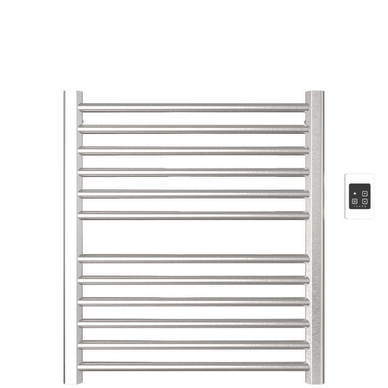 Chauffe-serviettes électrique mural Sirio (contrôleur non inclus), Brossé, H 33,25 po x l 29,25 po x P 4,75 po