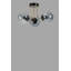 Lustre élégant en métal avec capuchon en verre, 15,7 po de diamètre x 11,8 po de hauteur | Douille E27, 40 W maximum | IP20, finition noire et fumée | Luminaire élégant pour les salles à manger et les espaces de vie modernes-251598701-251598700