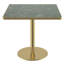 Table carrée bistro moderne tulipe 31,5 pouces avec plateau en faux marbre, facile à assembler, structure en métal robuste-129879050