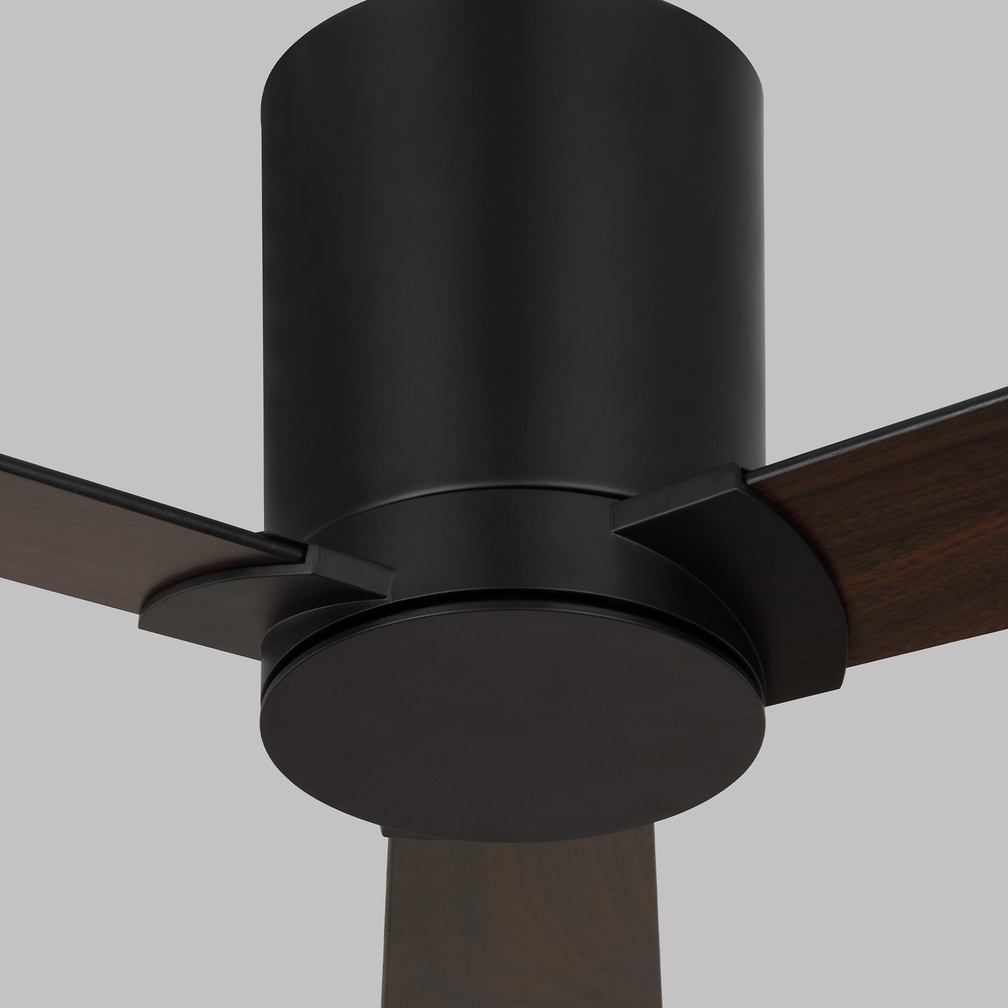 Salma 3 Blade Ceiling Fan, Midnight Black, Midnight Black/American Walnut Reversible Blades, 9.3" H x 52" W