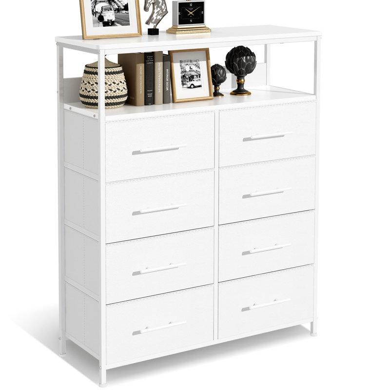 Metal Rectangle Accent Cabinet, White