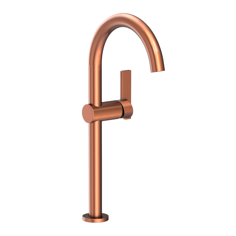 Priya Single Hole Vessel Faucet, Antique Copper
