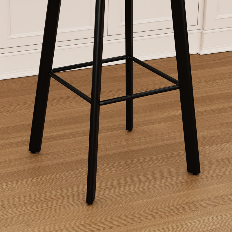 Tabouret de bar pivotant à hauteur de comptoir 30 po pour îlot de cuisine, 3, Black Grey