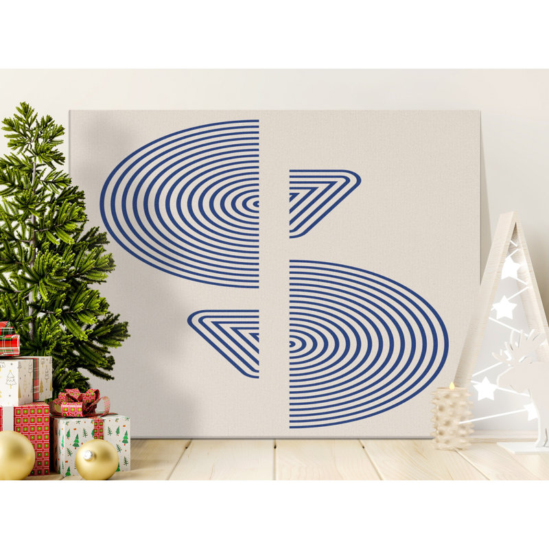 Wrapped Canvas Print Set, Beige/Blue, 22.86 cm H x 30.48 cm W