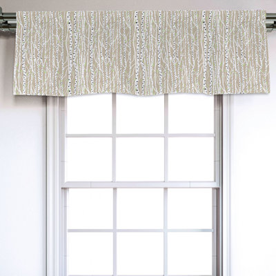 Sateen Striped Ruffled Window Valance