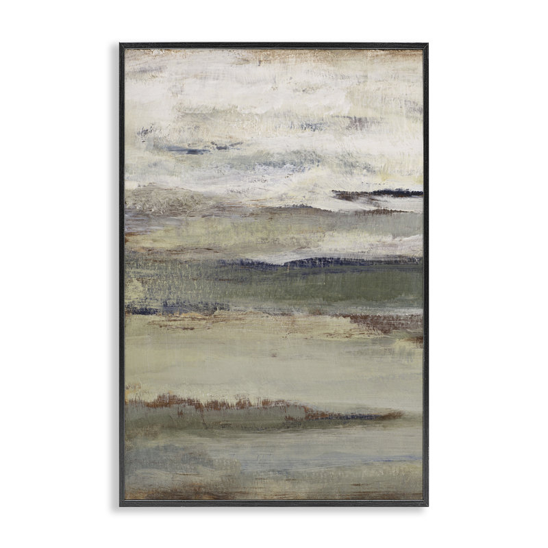 Abstract Earth's Layers Framed Giclee, design by Lanie Loreth, Midnight Black Framed Giclee, 24" H x 16" W