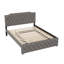 Lit plateforme tapissier avec lit gigogne-118090233