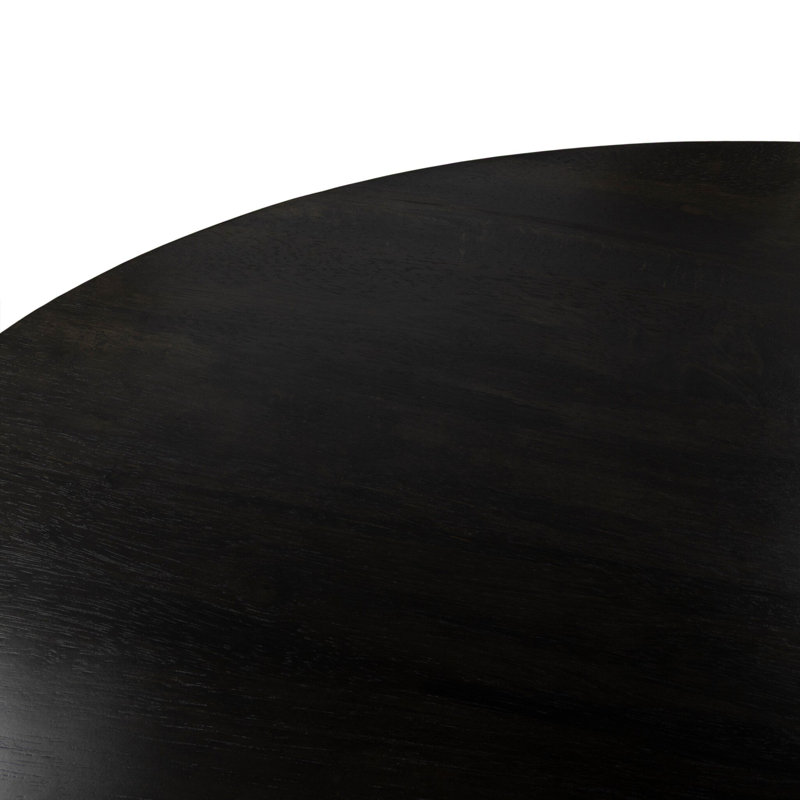 Bibianna Dining Table, Worn Black Parawood
