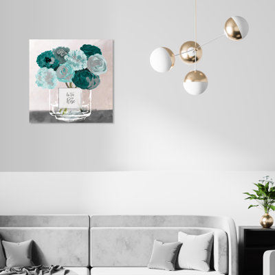 " La Vie En Rose SILVER " Painting Print