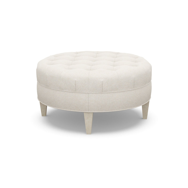 Round Tufted Ottoman, 5246-70, Sandstone