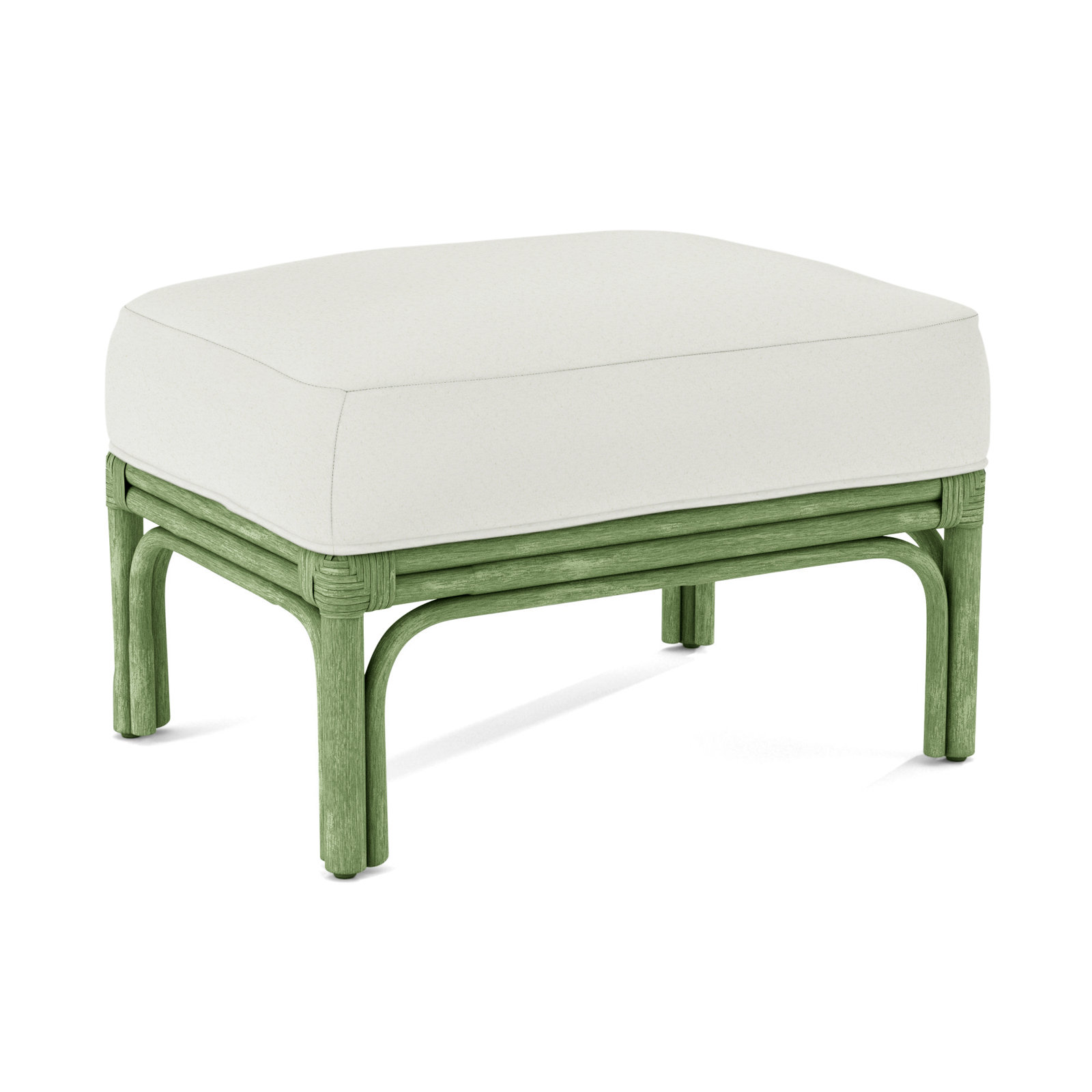 Boca Upholstered Ottoman, Snow Crypton Performance; 0884-91, Celery