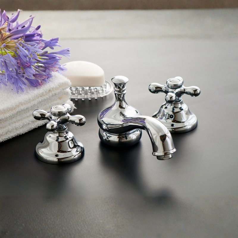 Sacramento Widespread Lavatory Faucet (P0820) by Strom Living, Unlacquered Raw Brass