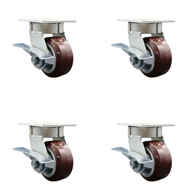 Kingpinle Poly on Polyolefin Swivel Caster