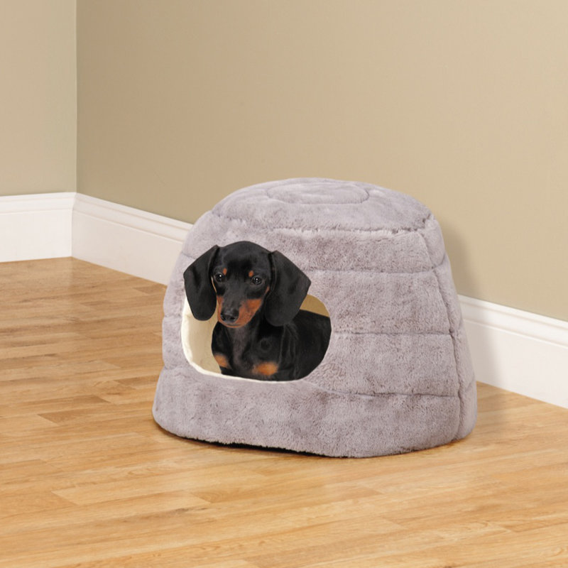 Roush Polyester Pet Bed, Grey